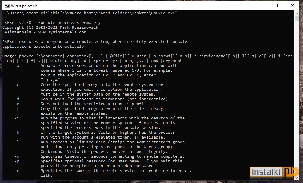 Okladka Microsoft PsTools